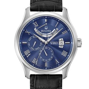 BULOVA WILTON AUTOMATIC BLUE DIAL MEN’S WATCH 96C142