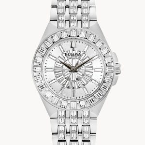 BULOVA PHANTOM CRYSTAL SILVER-TONE DIAL WOMEN’S WATCH 96L278