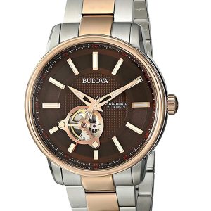 BULOVA AUTOMATIC BROWN DIAL MEN’S WATCH 98A140