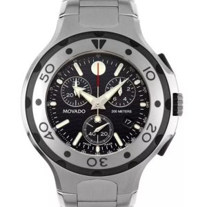 MOVADO SPORT 800 BLACK DIAL CHRONOGRAPH MEN’S WATCH 2600018