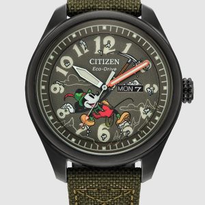 CITIZEN DISNEY ALPINE MICKEY MOUSE GREEN DIAL MEN’S WATCH AW0148-47W