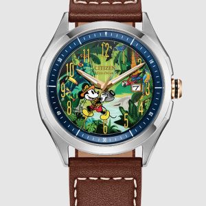 CITIZEN DISNEY MICKEY MOUSE EXPLORER GREEN DIAL MEN’S WATCH AW1149-06W