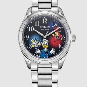 CITIZEN DISNEY LIMITED EDITION FEISTY DONALD DUCK 90TH ANNIVERSARY BLUE DIAL WATCH AW1691-66W