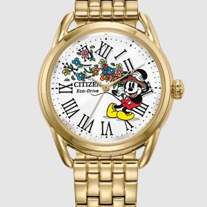 CITIZEN DISNEY MICKEY CLASSIC SILVER-TONE DIAL WOMEN’S WATCH FE7093-57W