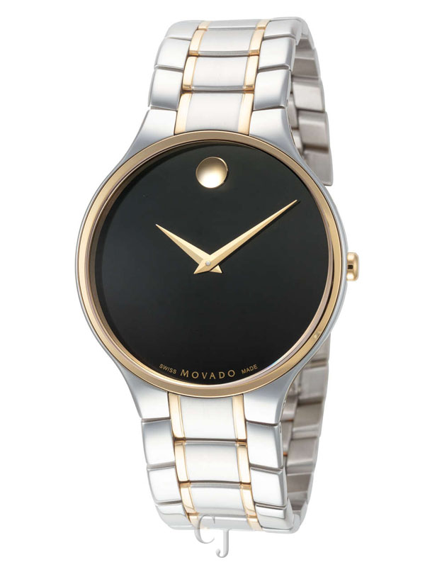MOVADO SERIO BLACK DIAL MEN’S WATCH 0607284