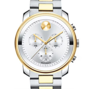 MOVADO BOLD CHRONOGRAPH SILVER-TONE DIAL MEN’S WATCH 3600432