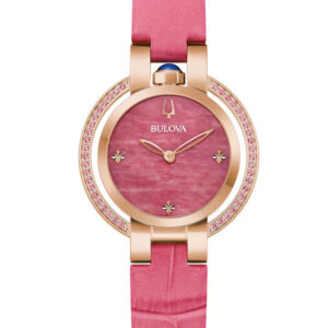 BULOVA RUBAIYAT SPRING FOUR SEASONS PINK DIAL WOMEN’S WATCH 97R103