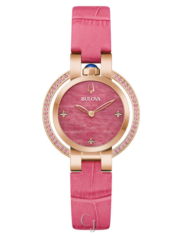 BULOVA RUBAIYAT SPRING FOUR SEASONS PINK DIAL WOMEN’S WATCH 97R103