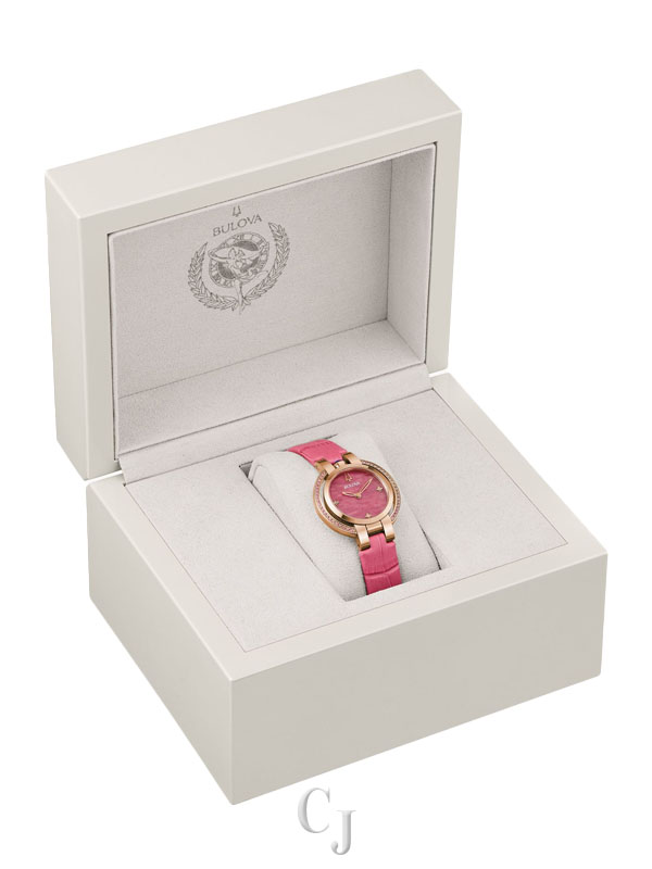 BULOVA RUBAIYAT SPRING FOUR SEASONS PINK DIAL WOMEN’S WATCH 97R103 - Image 4
