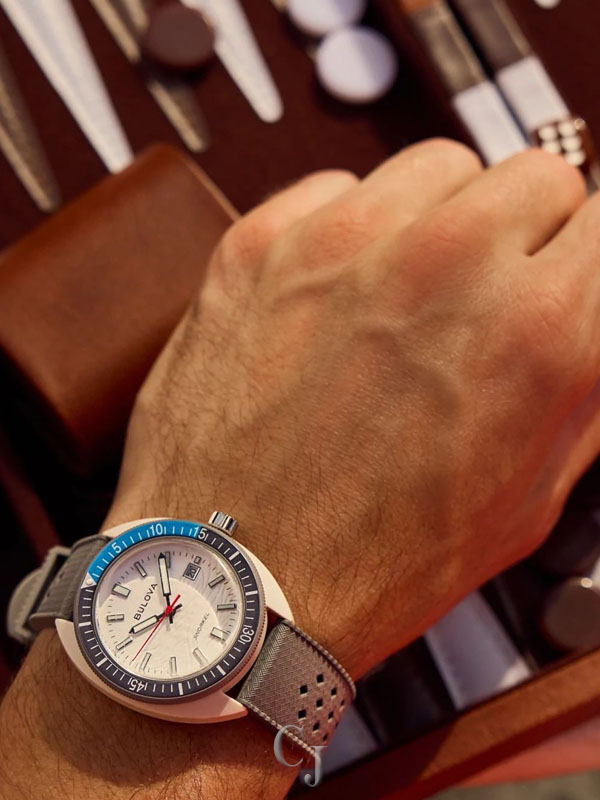 BULOVA SNORKEL GREAT WHITE SHARK WHITE DIAL MEN’S WATCH 98B449 - Image 5