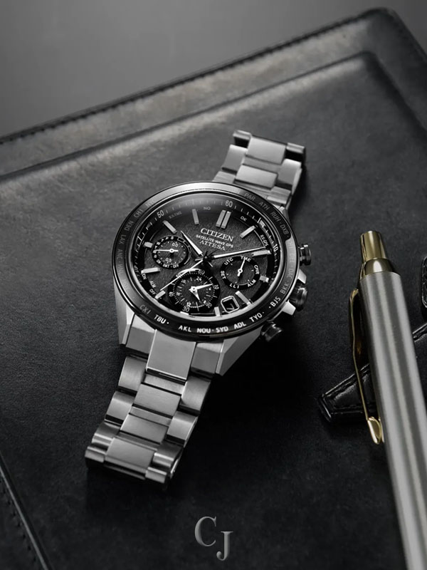 CITIZEN ATTESA GRAY DIAL SUPER TITANIUM MEN’S WATCH CC4058-67X - Image 7