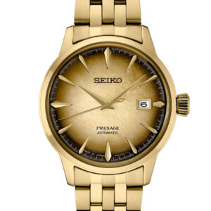 SEIKO PRESAGE COCKTAIL TIME GOLD DIAL MEN’S WATCH SRPK48