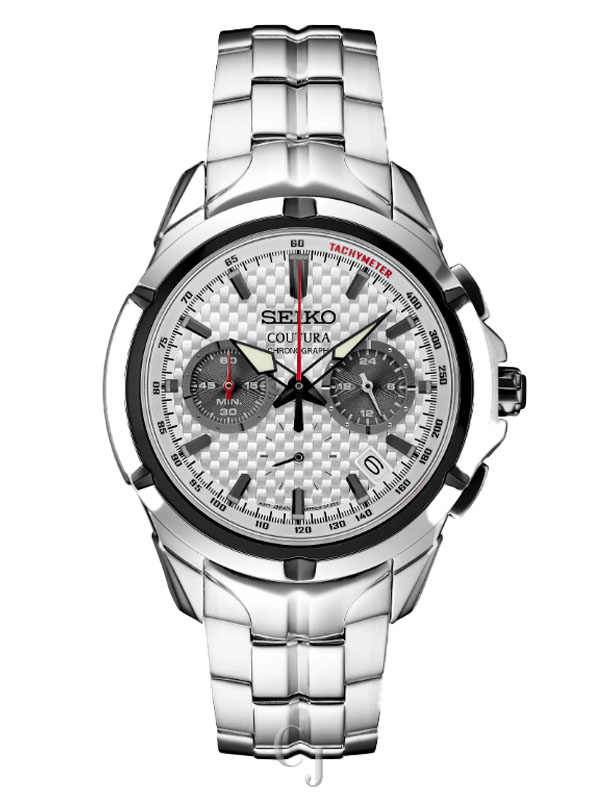 SEIKO COUTURA SILVER DIAL STAINLESS STEEL MEN’S WATCH SSB433