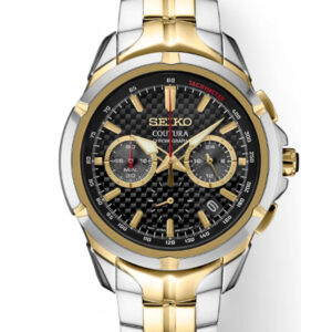 SEIKO COUTURA BLACK DIAL STAINLESS STEEL MEN’S WATCH SSB434