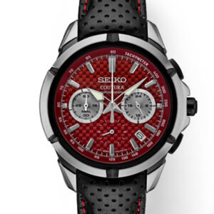 SEIKO COUTURA RED DIAL CHRONOGRAPH MEN’S WATCH SSB435