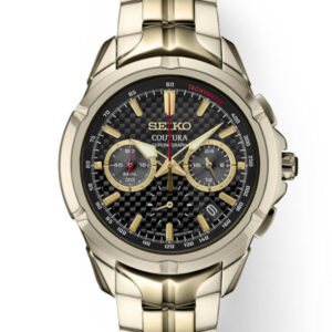 SEIKO COUTURA BLACK DIAL CHRONOGRAPH MEN’S WATCH SSB438