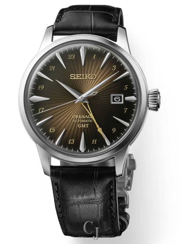 SEIKO PRESAGE COCKTAIL TIME GMT BROWN DIAL MEN’S WATCH SSK039