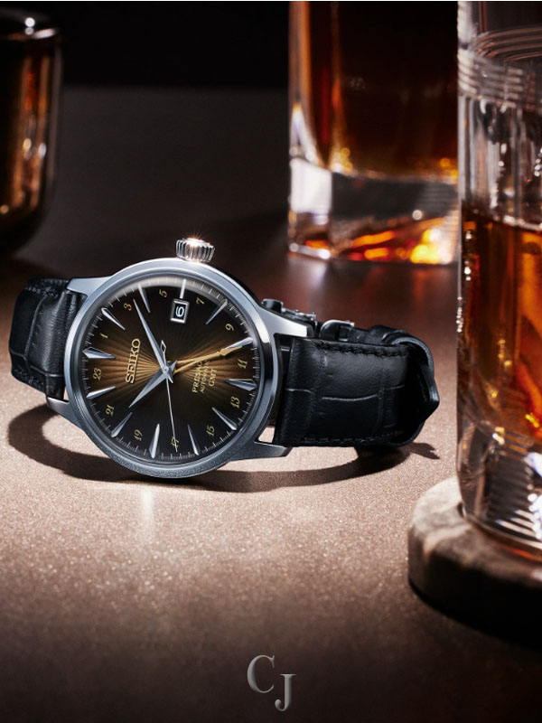SEIKO PRESAGE COCKTAIL TIME GMT BROWN DIAL MEN’S WATCH SSK039 - Image 5