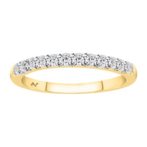 LADIES BAND 0.33CT ROUND DIAMOND 14K YELLOW GOLD