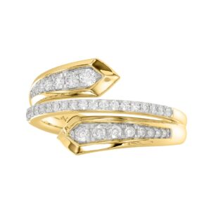 LADIES RING 0.50CT ROUND DIAMOND 14K YELLOW GOLD
