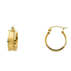 14KY Side DC Hoop Earrings (15mm)