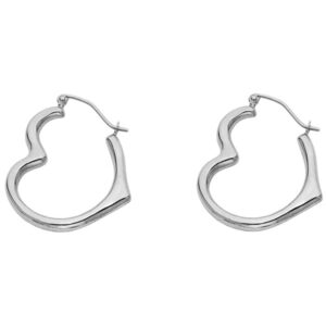14KW Hollow Heart Earrings (BIG)