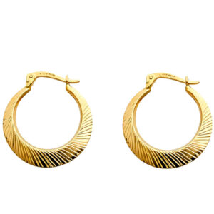 14KY DC Moon Shape Hollow Earrings (22mm)