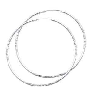 14KW 1.5mm Budded DC Endless Hoop Earrings (55mm)