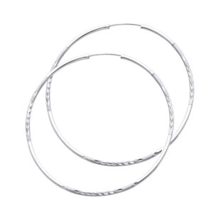 14KW 1.5mm Budded DC Endless Hoop Earrings (45mm)