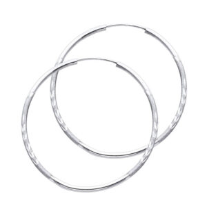 14KW 1.5mm Budded DC Endless Hoop Earrings (38mm)