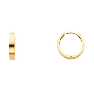 14KY Plain Huggies Earrings