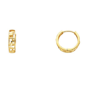 14KY Designer Huggies Earrings