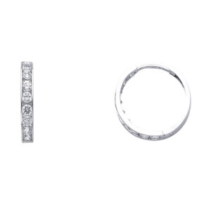14KW CZ Huggies Earrings