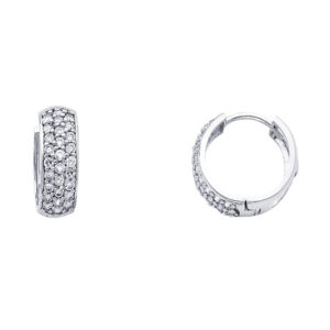 14KW CZ Huggies Earrings