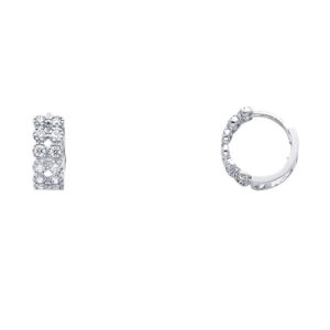 14KW CZ Huggies Earrings