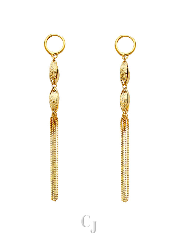 14KY Dangling Earrings