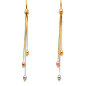14K 3C Hanging Earrings