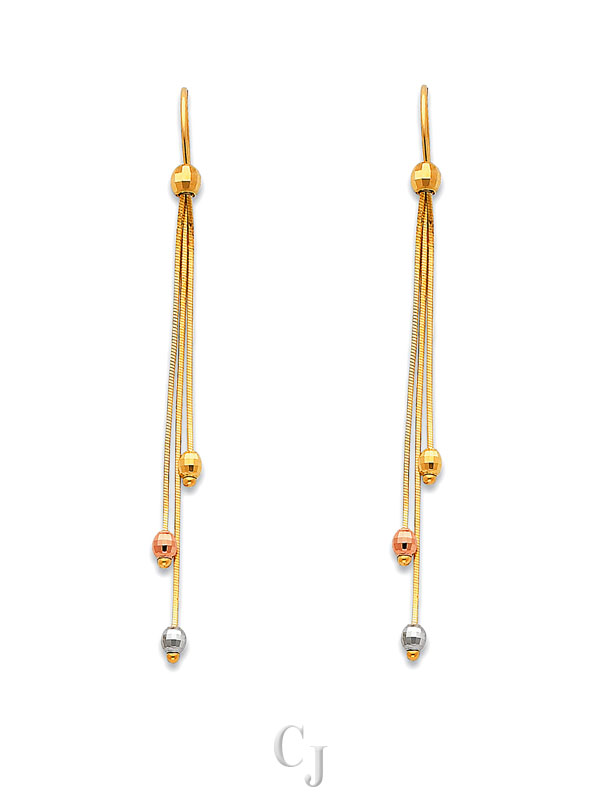 14K 3C Hanging Earrings
