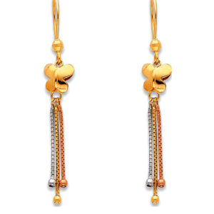 14K 3C Hanging Earrings