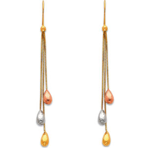 14K 3C Hanging Earrings