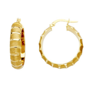 14KY Sand M.Hoop Earrings