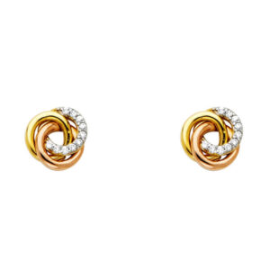14K 3C CZ Earrings