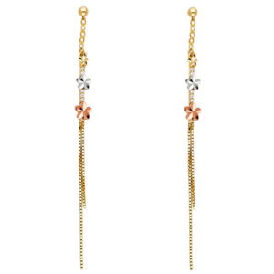 14K 3C Dangling Earrings