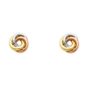 14K 3C Circle Earrings