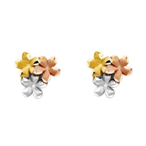 14K 3C Flower Earrings