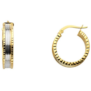 14K 2T Hollow Hoop Earrings (20mm)