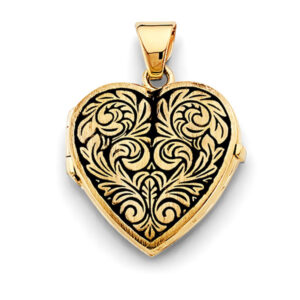 14KY Heart Locket Pendant