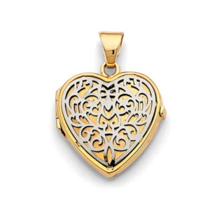 14KY Heart Locket Pendant