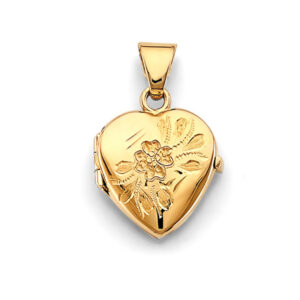 14KY Heart Locket Pendant