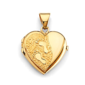 14KY Heart Locket Pendant
